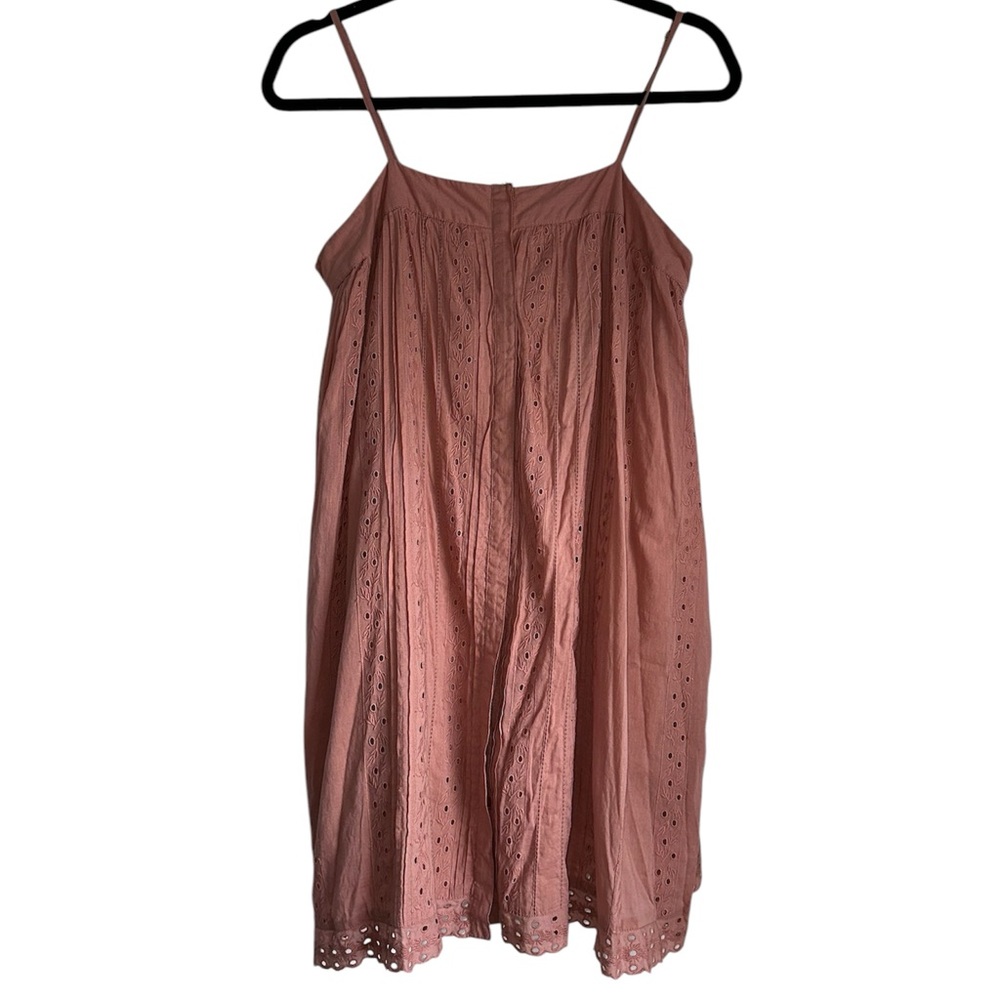 St. Roche‎ Kiki Blush Pink Belted eyelet Mini Dress size M